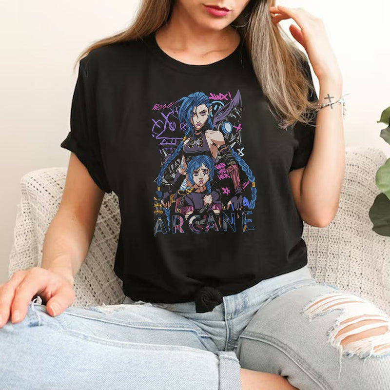 Jinx Arcane TShirt For Anime Fans