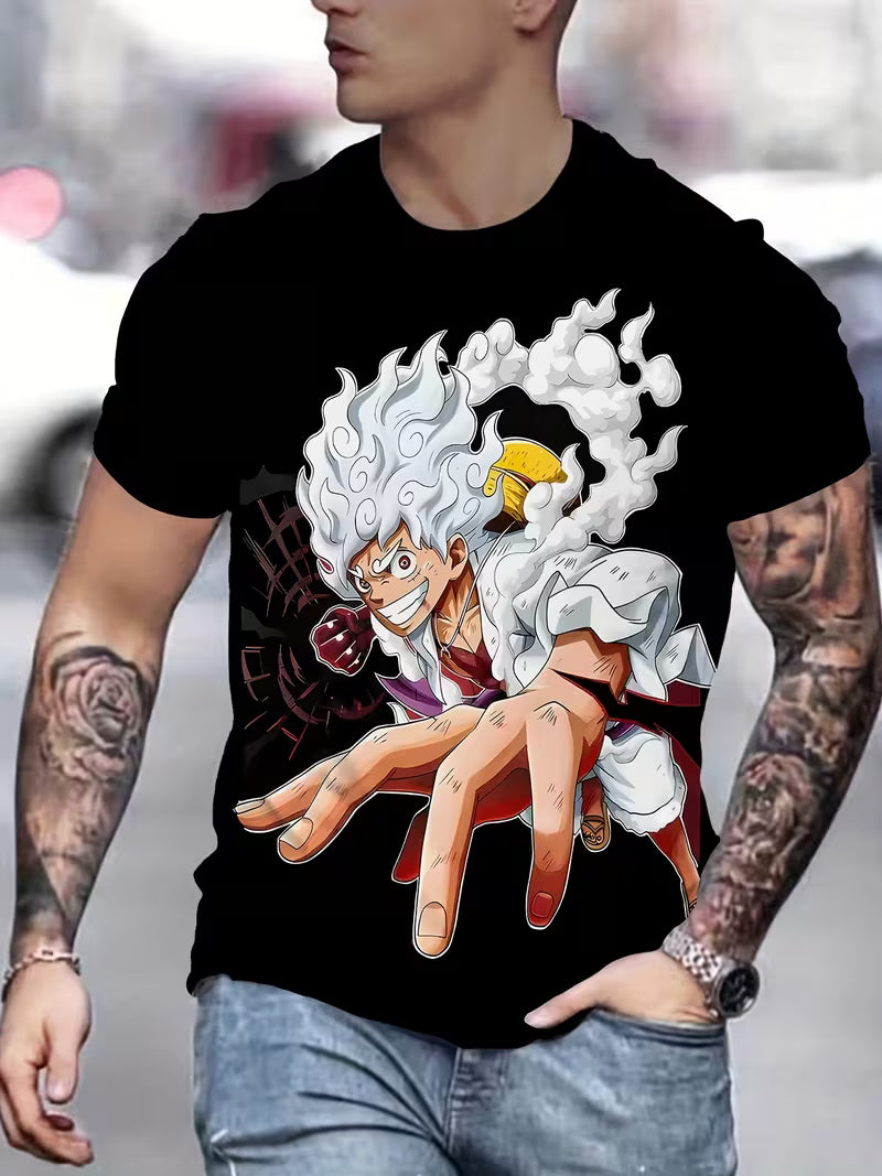 Monkey D. Luffy Gear 5 Sun God Nika Anime T-Shirt | One Piece Manga Graphic Tee