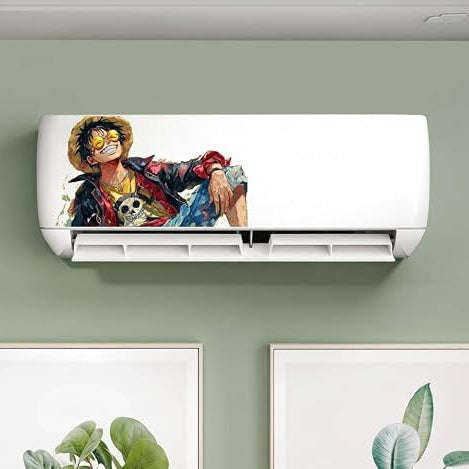 One Piece Luffy Chill Pose AC Sticker | Anime Split AC Vinyl Decal