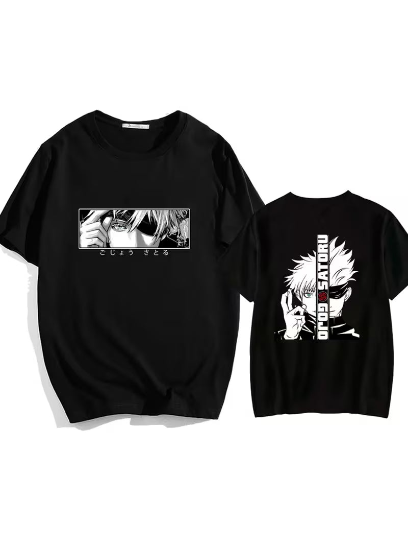 Gojo Satoru Anime T-Shirt | Jujutsu Kaisen Double-Sided Print Tee