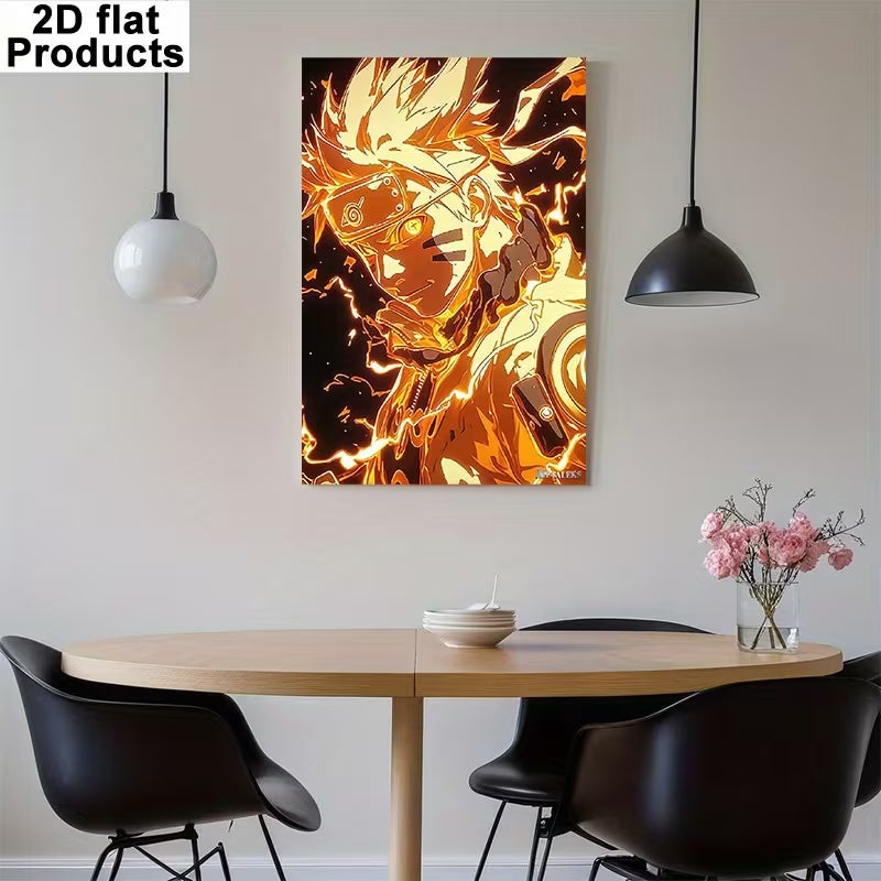 Naruto Uzumaki Nine-Tails Mode Canvas Poster | Anime Wall Art Home Decor Print