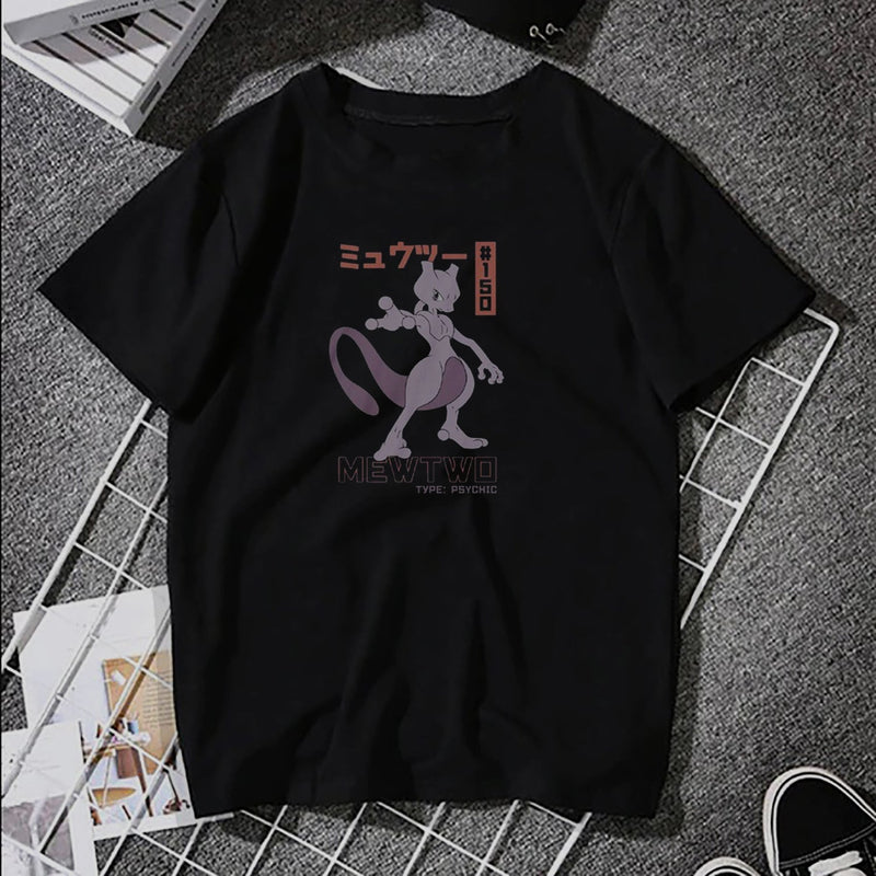 black mewtwo tshirt for Pokémon fans