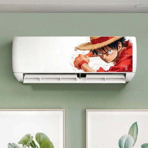 One Piece Luffy Fierce Battle Pose AC Sticker | Anime Split AC Vinyl Decal