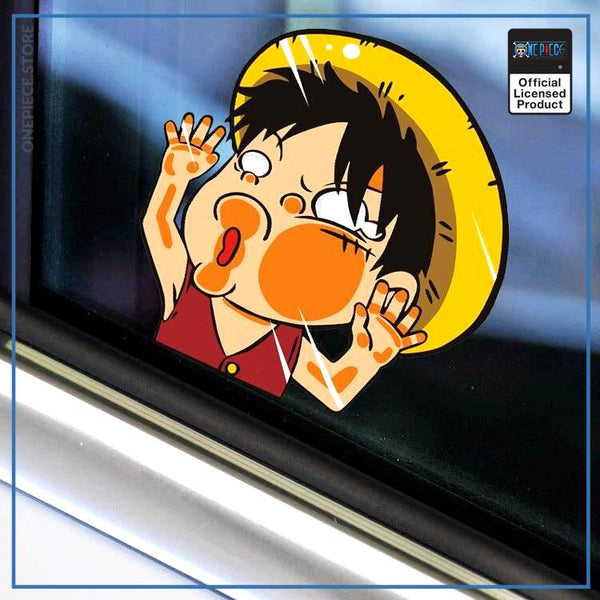 ایک ٹکڑا مضحکہ خیز کار Decal Luffy Anime اسٹیکرز 