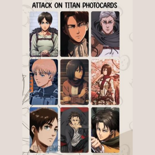 Anime Series Attack On Titan PhotoCrads (Pack Of 9 )