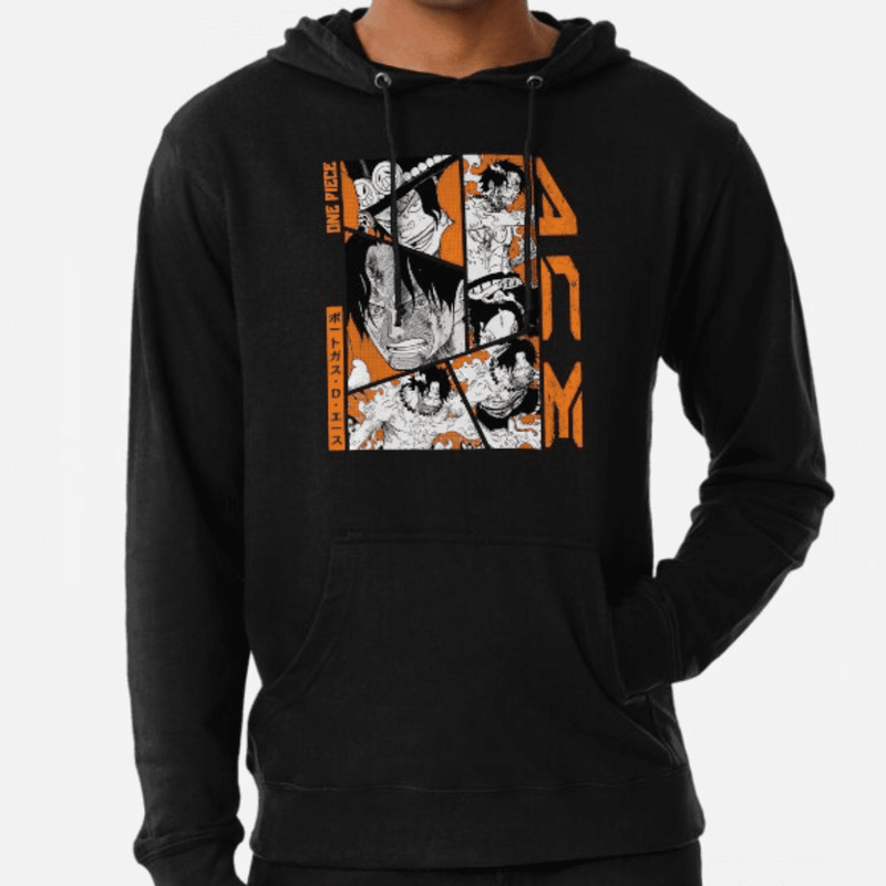 ایک ٹکڑا پورٹگاس D. Ace Hoodie for anime شائقین