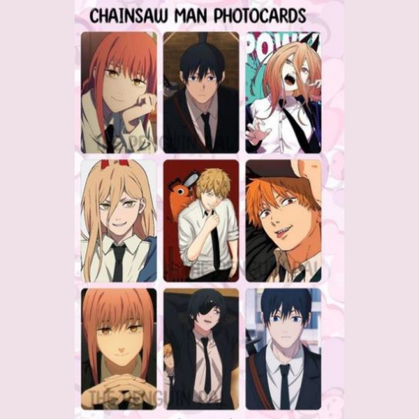 Anime & Manga Series Chainsaw Man PhotoCards ( Pack Of 9)
