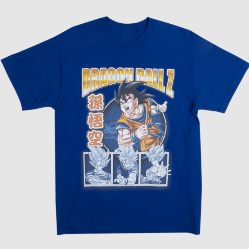 goku blue t-shirt round neck half sleeves