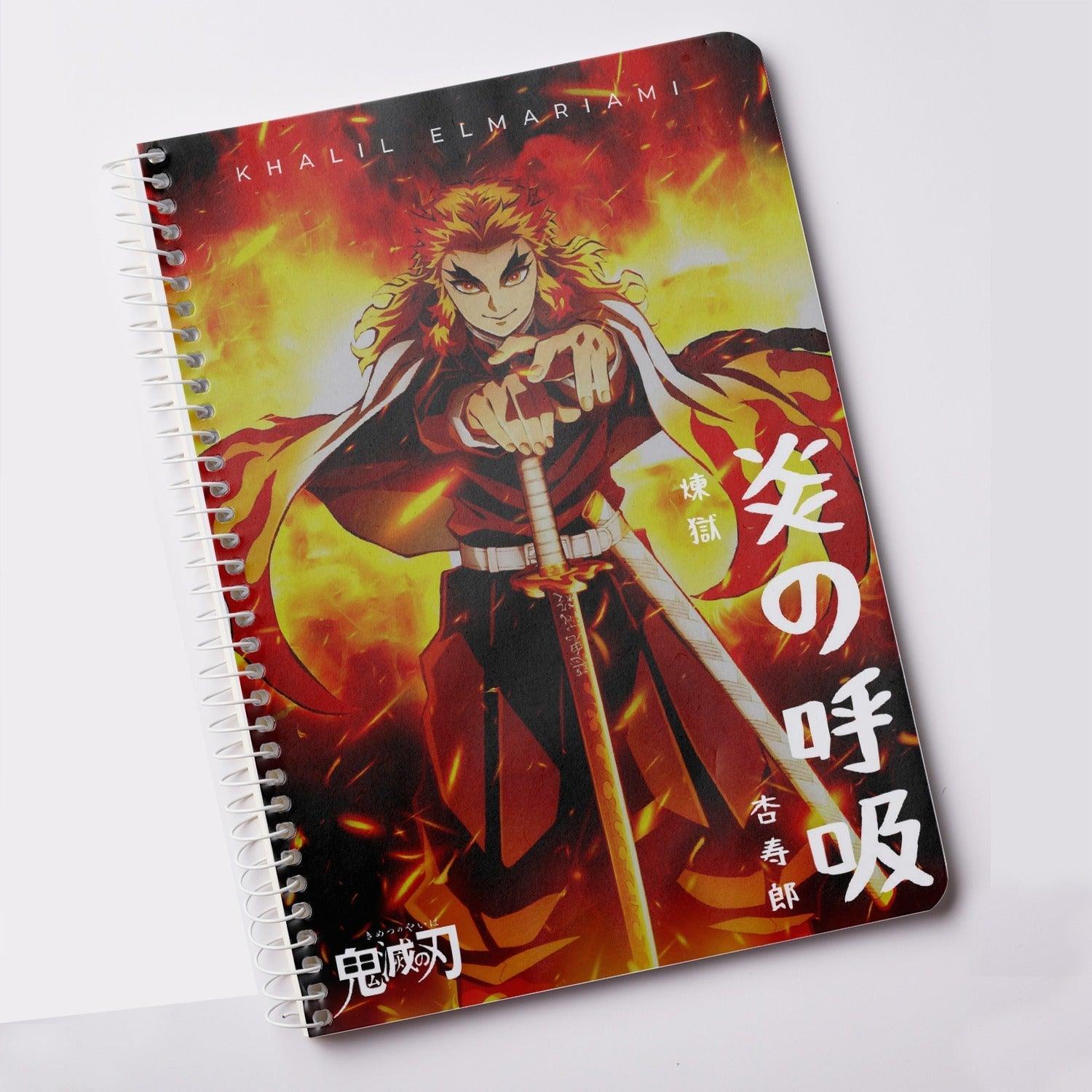 Anime Demon Slayer Series Kyōjurō Rengoku Notebook Design – Anime Store ...
