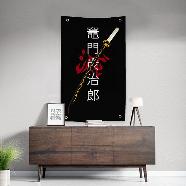 Demon Slayer Wall Tapestry For Anime Zenitsu Fans