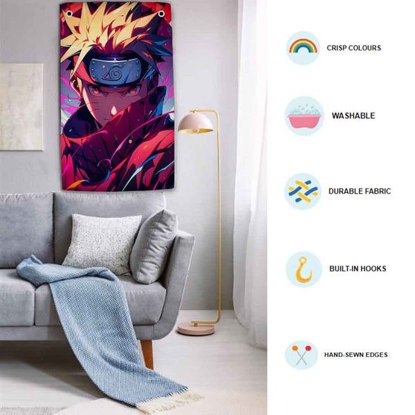 Anime Otaku Wall Tapestry For Naruto Fans