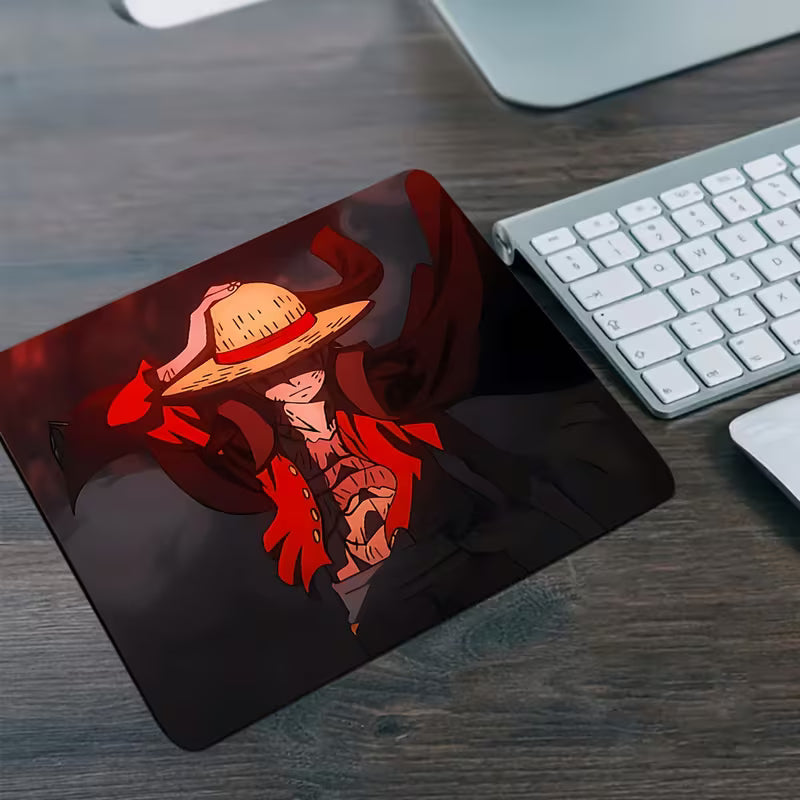 Luffy Straw Hat King of Pirates Anime Mouse Pad | One Piece Gaming Desk Mat