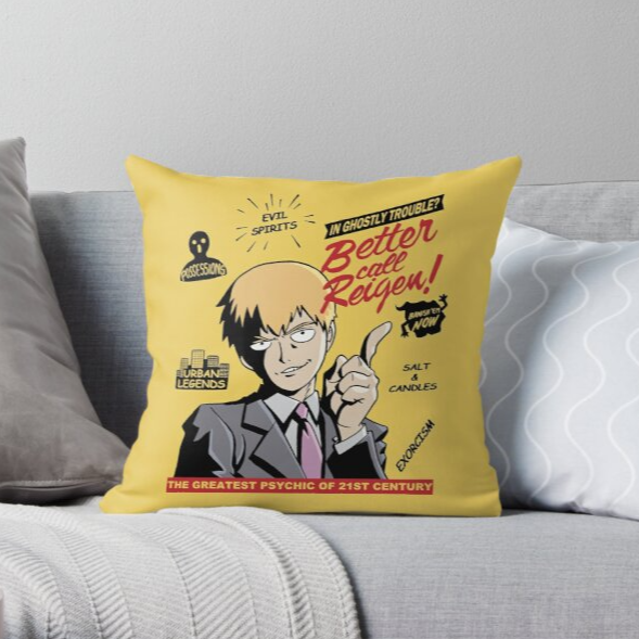 Better Call Reigen Cushion For Mob Psycho Fans