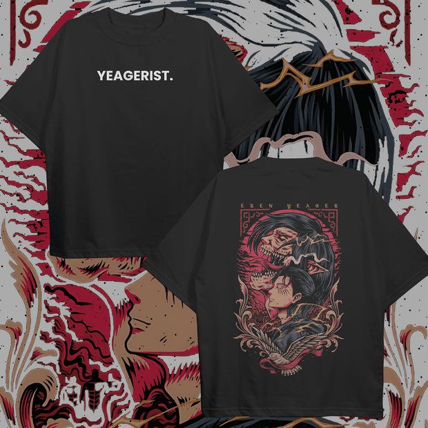 Eren Yeager Dark Anime Graphic T-Shirt – Attack Titan Design – Anime ...