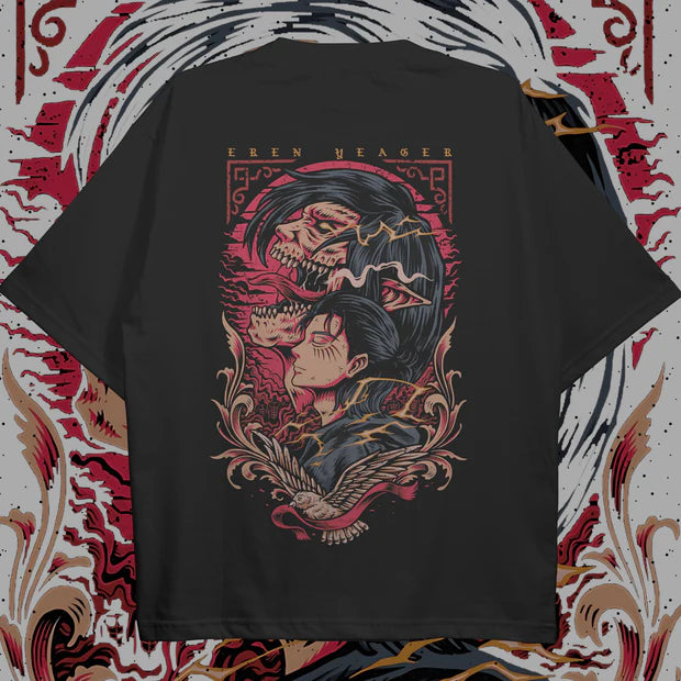 Eren Yeager Dark Anime Graphic T-Shirt – Attack Titan Design