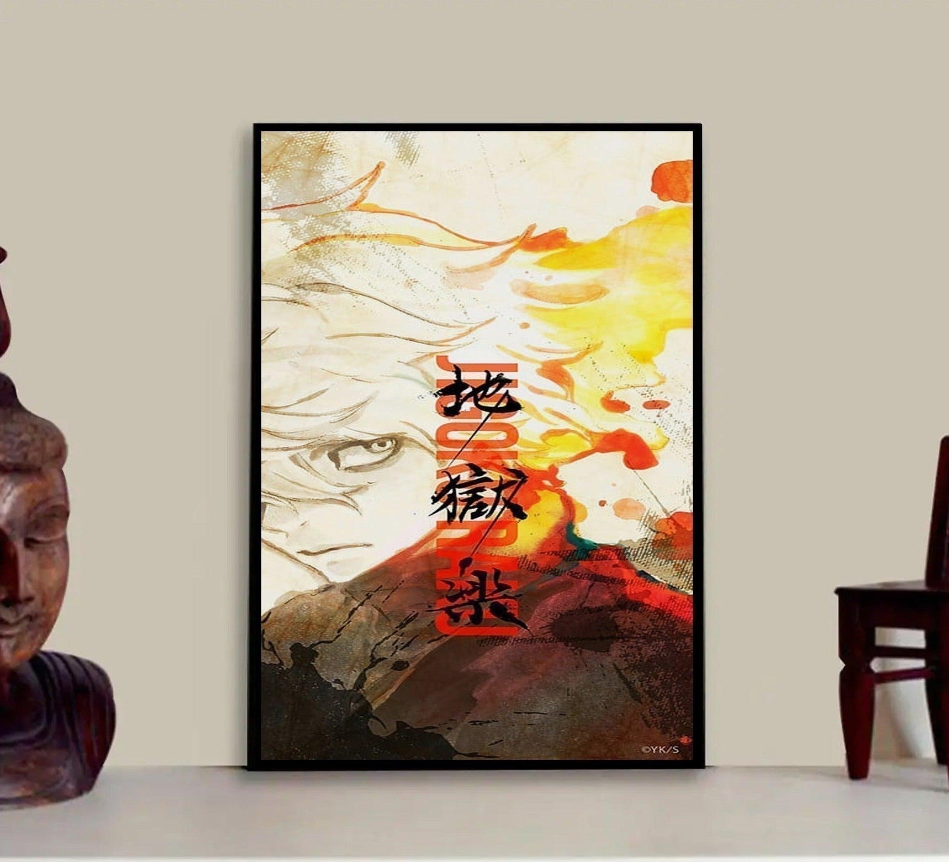 a picture of a picture of a man on a couch 