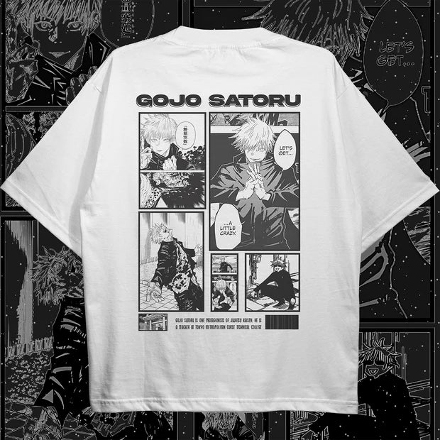 Vintage Gojo Satoru Manga Graphic Tee – For Anime Fans