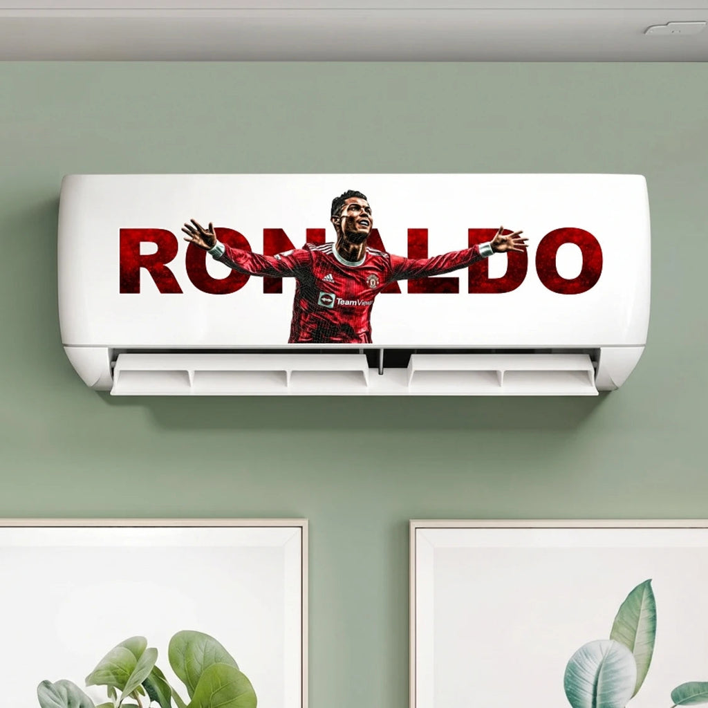 Cristiano Ronaldo Football AC Sticker | Split AC Vinyl Decal