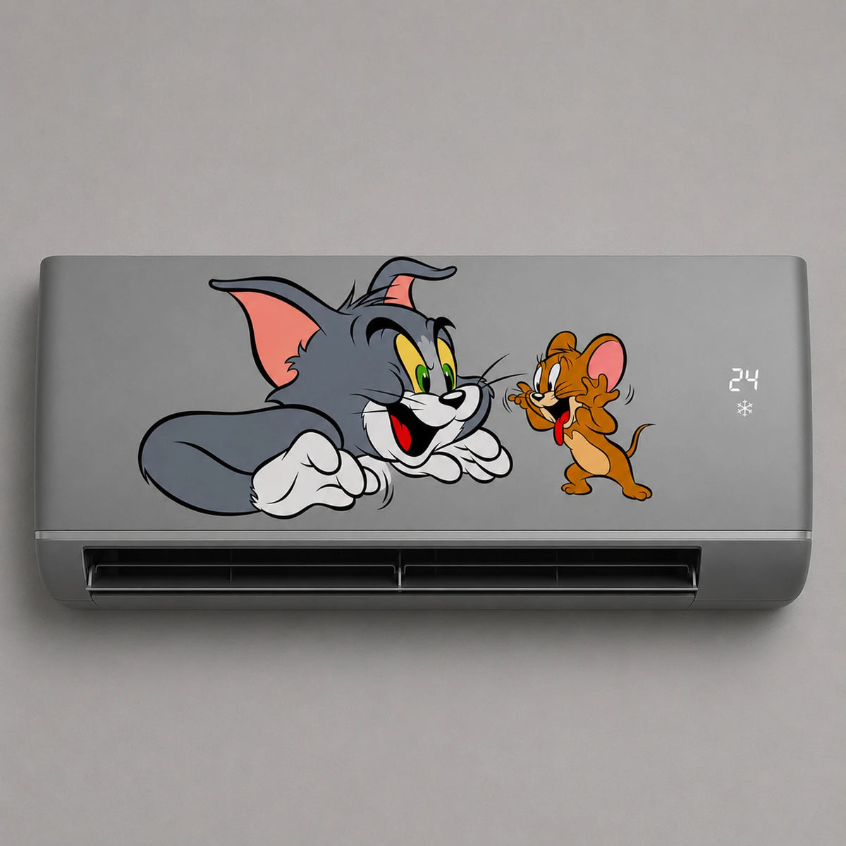 Tom and Jerry AC Sticker | Cartoon Split AC Vinyl Decal