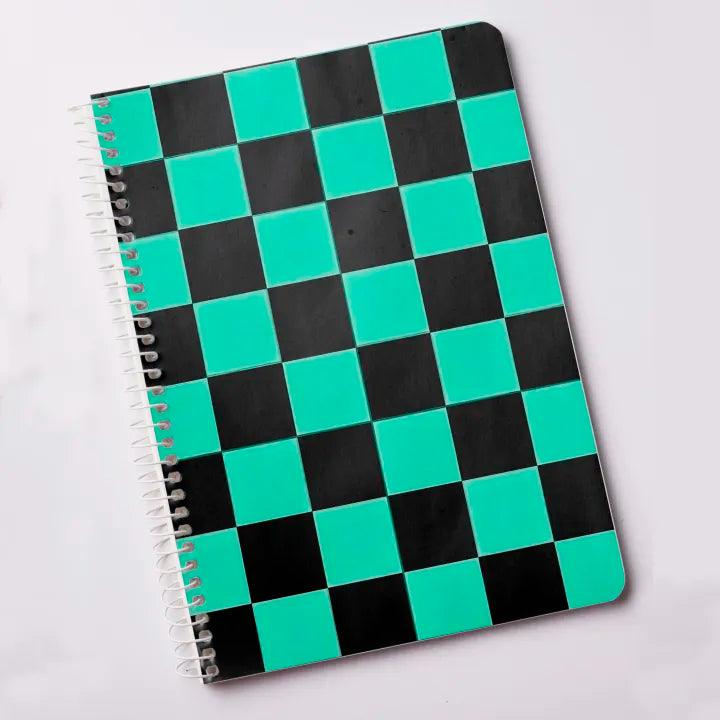 a close up of a black and white striped tie 