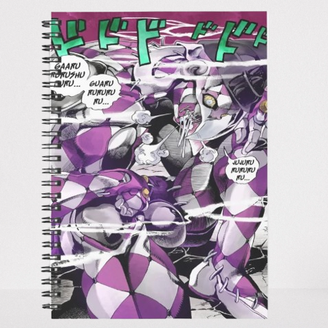 Jojo's Purple Giorno Notebook For Anime Fans