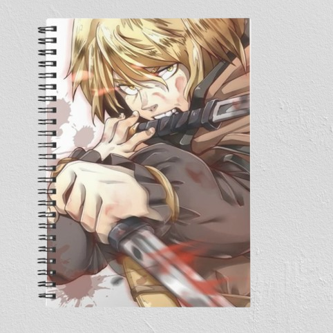 Thorfinn Notebook For Anime Vinland Fans