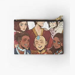 Avatar The Last Airbender Zipper Pouch | Team Avatar Group Portrait Canvas Bag
