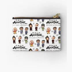 Airbender Chibi Zipper Pouch | Cute Character Pattern Canvas Bag