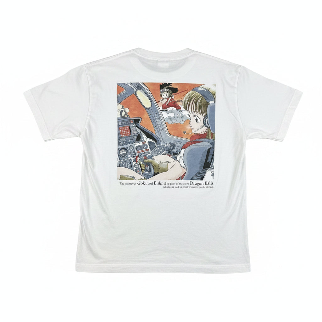 Goku Bulma Graphic T-Shirt Mens White Anime Daima Fans