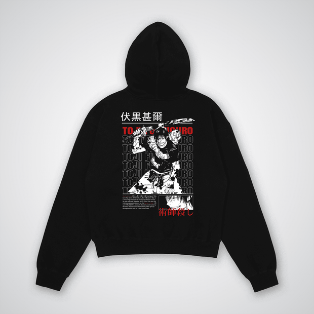 Toji Fushiguro Manga Graphic Hoodie – Premium Black Anime Fans