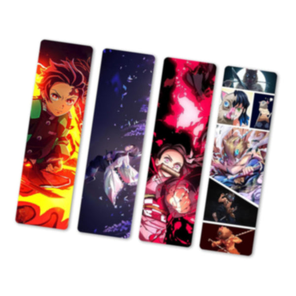 Demon Slayer Anime Bookmarks Pack of 4